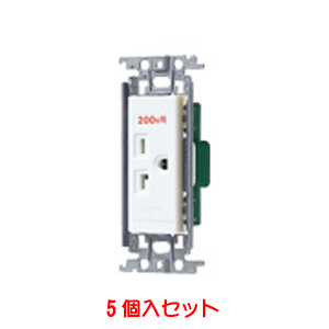 パナソニック Panasonic パナソニック WTF19223WK05 コスモシリーズワイド21 15A 20A兼用埋込接地コンセント 5個入 Panasonic