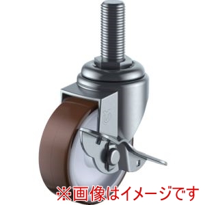 ユーエイキャスター YUEI ユーエイキャスター ST-75URS-M12-35 ねじ込み式 自在 キャスター ウレタン 車輪径75mm Sタイプ ST-S型 ネジ寸法M12×35ピッチ1.75