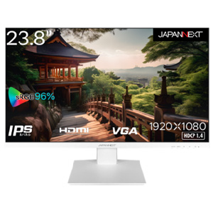 ジャパンネクスト JAPANNEXT JAPANNEXT JN-238i75F-W PCモニター 23.8インチ ホワイト