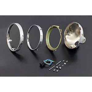 ピーエムシー PMC PMC 81-4121 ヘッドライトリム&ケースセット8mm汎用 クロームメッキ ピーエムシー