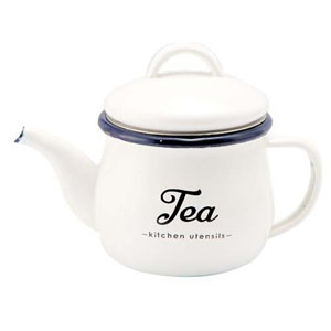 豊琺瑯 豊琺瑯 リリーホワイト ホーロー ティーポット 茶こし付き Tea LW-207