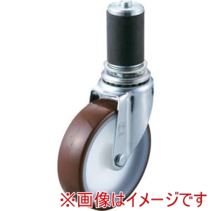 ユーエイ ユーエイ SUS-ETF-125UR-35P 差込式 自在 ステンレスキャスター ウレタン 車輪径125mm Eタイプ SUS-ETF型 パイプ径35
