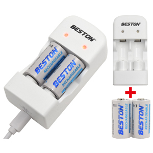 プラタ プラタ wma-023 CR123A 充電器セット 電池2個付
