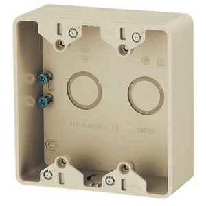 未来工業 ミライ 未来工業 PVR-0WSJ 露出スイッチボックス ブランクタイプ 2ヶ用 ベージュ 1個