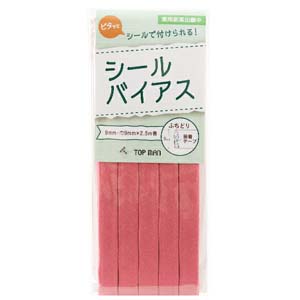 トップマン工業 トップマン工業 バイアステープ シールバイアステープ 12mmｘ2.5m Col.11 コーラルピンク TM008
