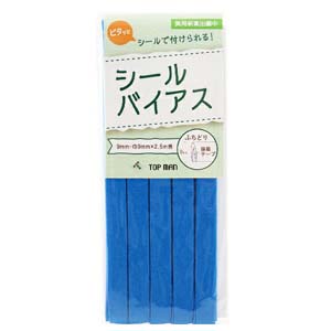 トップマン工業 トップマン工業 バイアステープ シールバイアステープ 12mmｘ2.5m Col.19 コバルトブルー TM008