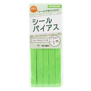 トップマン工業 トップマン工業 バイアステープ シールバイアステープ 12mmｘ2.5m Col.21 アップルグリーン TM008