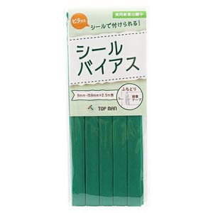 トップマン工業 トップマン工業 バイアステープ シールバイアステープ 12mmｘ2.5m Col.22 グリーン TM008
