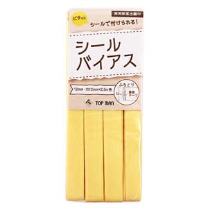 トップマン工業 トップマン工業 バイアステープ シールバイアス 9mmｘ2.5m Col.3 ミモザイエロー TM012