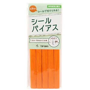 トップマン工業 トップマン工業 バイアステープ シールバイアス 9mmｘ2.5m Col.5 オレンジ TM012
