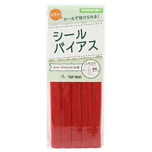 トップマン工業 トップマン工業 バイアステープ シールバイアス 9mmｘ2.5m Col.6 レッド TM012