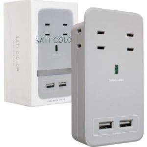 ファーゴ Fargo ファーゴ CT221GY SATI COLOR AC4個口 4.2A USB ライトグレイ