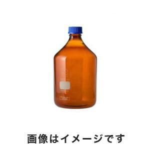 柴田科学 SIBATA 柴田科学 ねじ口びん(メジュームびん) 茶褐色 青キャップ付 3.5L 017210-3500