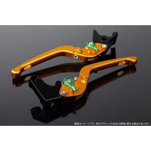スピードラ SSK SPEEDRA スピードラ LVDM025GD-GN アジャストレバー 3D可倒式 Mゴールド/Mグリーン NINJA650 17-18 Z650 17-18 Z900 17-18