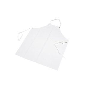 エムテートリマツ MTI エムテートリマツ ゴム製 胸付 エプロン 白 Mサイズ