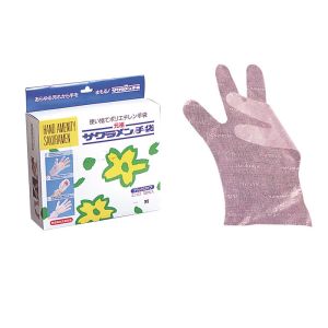 精宏 サクラメン ポリエチレン エンボス手袋 デラックス DX 100枚 ピンク Mサイズ