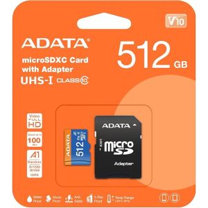 エイデータ ADATA ADATA AUSDX512GUICL10A1-RA1-I マイクロSDXC512GB UHS-I クラス10 メーカー保証永年