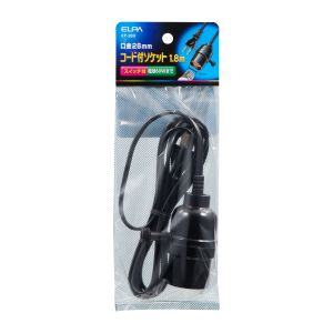 朝日電器 エルパ ELPA エルパ KP-20H コード付ソケット1.8M ELPA 朝日電器