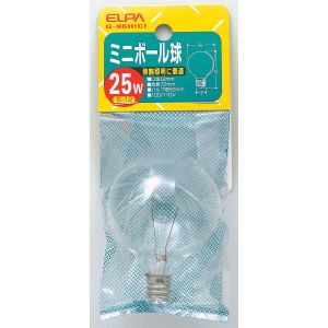 朝日電器 エルパ ELPA エルパ G-86H C ミニボール球25W ELPA 朝日電器