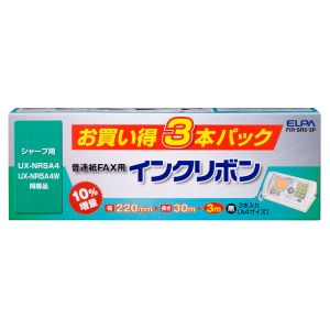 朝日電器 エルパ ELPA エルパ FIR-SR5-3P FAXインクリボン ELPA 朝日電器
