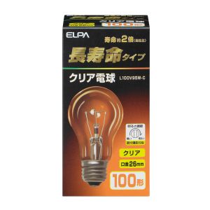 朝日電器 エルパ ELPA エルパ L100V95W-C 長寿命クリア ELPA 朝日電器