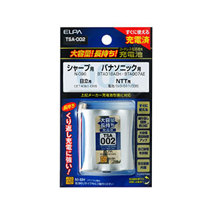 朝日電器 エルパ ELPA エルパ TSA-002 大容量長持ち充電池 ELPA 朝日電器