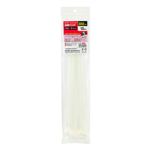 朝日電器 エルパ ELPA エルパ KBR-N300010 WH 結束リピート 300mm ホワイト 10本入 ELPA 朝日電器