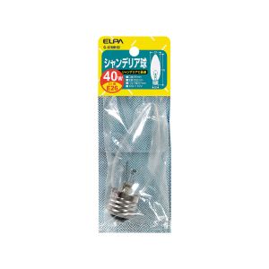 朝日電器 エルパ ELPA エルパ G-61NH C シャンデリア E26 40W ELPA 朝日電器