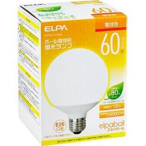 朝日電器 エルパ ELPA エルパ EFG15EL/12-G062H 電球形蛍光灯G形 60W形 ELPA 朝日電器
