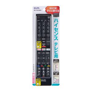 朝日電器 エルパ ELPA エルパ RC-TV019HS テレビリモコン ハイセンス用 ELPA 朝日電器