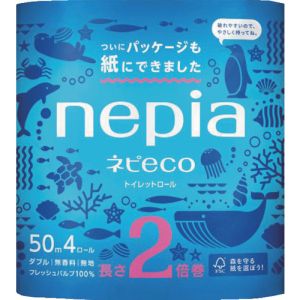 ネピア ネピア 26928 ECOトイレットロール4R2倍巻ダブル メーカー直送 代引 北海道沖縄離島不可