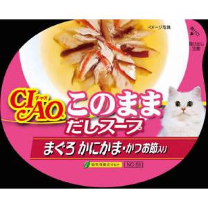 いなばペットフード いなば チャオ このままだしスープ まぐろ かにかま かつお節入り 60g NC-51