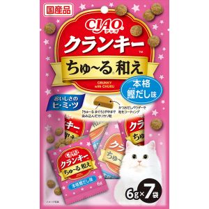 いなばペットフード いなば チャオ クランキー ちゅ～る 和え 本格鰹だし味 6g×7袋 320430 CIAO