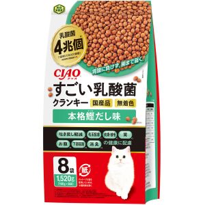 いなばペットフード いなば CIAO すごい乳酸菌クランキー 本格鰹だし味 190g×8袋