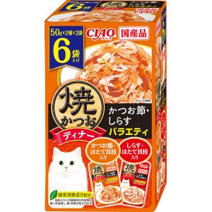 いなばペットフード いなば CIAO 焼かつおディナー かつお節 しらすバラエティ 50g×6袋