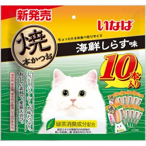 いなばペットフード いなば 焼本かつお 海鮮しらす味 10本入り