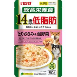 いなばペットフード いなば 低脂肪 14歳からのとりささみ & 温野菜 80g