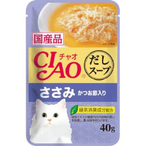 いなばペットフード いなば チャオ だしスープ ささみかつお節入り 40g CIAO