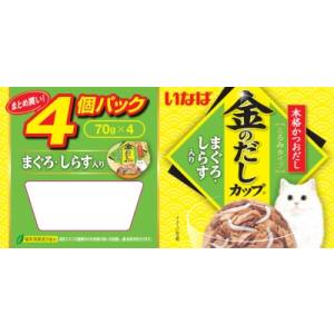いなばペットフード いなば 金のだしカップ まぐろ しらす入り 70g×4個パック 4IMC134