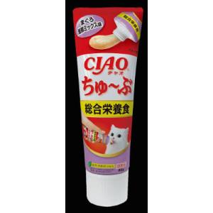 いなばペットフード いなば チャオ ちゅーぶ 総合栄養食 まぐろ海鮮ミックス味 80g 猫 おやつ CIAO