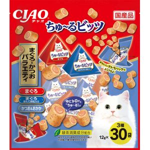 いなばペットフード いなば CIAO ちゅ～る ビッツ まぐろ かつおバラエティ 12g×30袋入