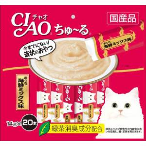 いなばペットフード いなば チャオ ちゅ～る まぐろ 海鮮ミックス味 14g×20本入り SC-127 CIAO