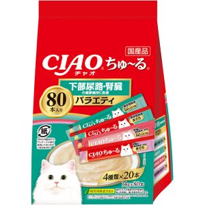 いなばペットフード いなばペットフード CIAO ちゅ～る 下部尿路 腎臓の健康維持に配慮バラエティ 14g×80本