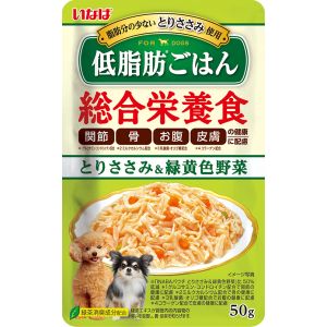 いなばペットフード いなば 低脂肪ごはん とりささみ 緑黄色野菜 50g