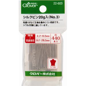 クロバー Clover クロバー シルクピン 20g入 No.3 約440本入 22-603