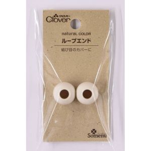 クロバー Clover クロバー ナチュラルカラー ループエンド 2個入り ミルクティー 26-229