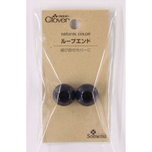 クロバー Clover クロバー ナチュラルカラー ループエンド 2個入り ネイビー 26-256