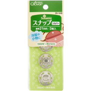 クロバー Clover クロバー スナップ 21mm 3組入り シルバー 26-548
