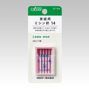 クロバー Clover クロバー 家庭用ミシン針14 普通厚い生地用 37-144