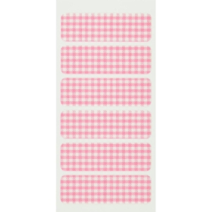 クロバー Clover クロバー 布ペタラベル M カラー ピンクチェック 71-748